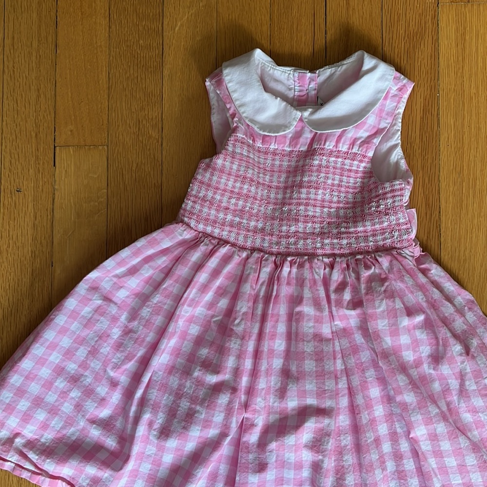 Janie and Jack pink gingham dress - Picture 2 of 6